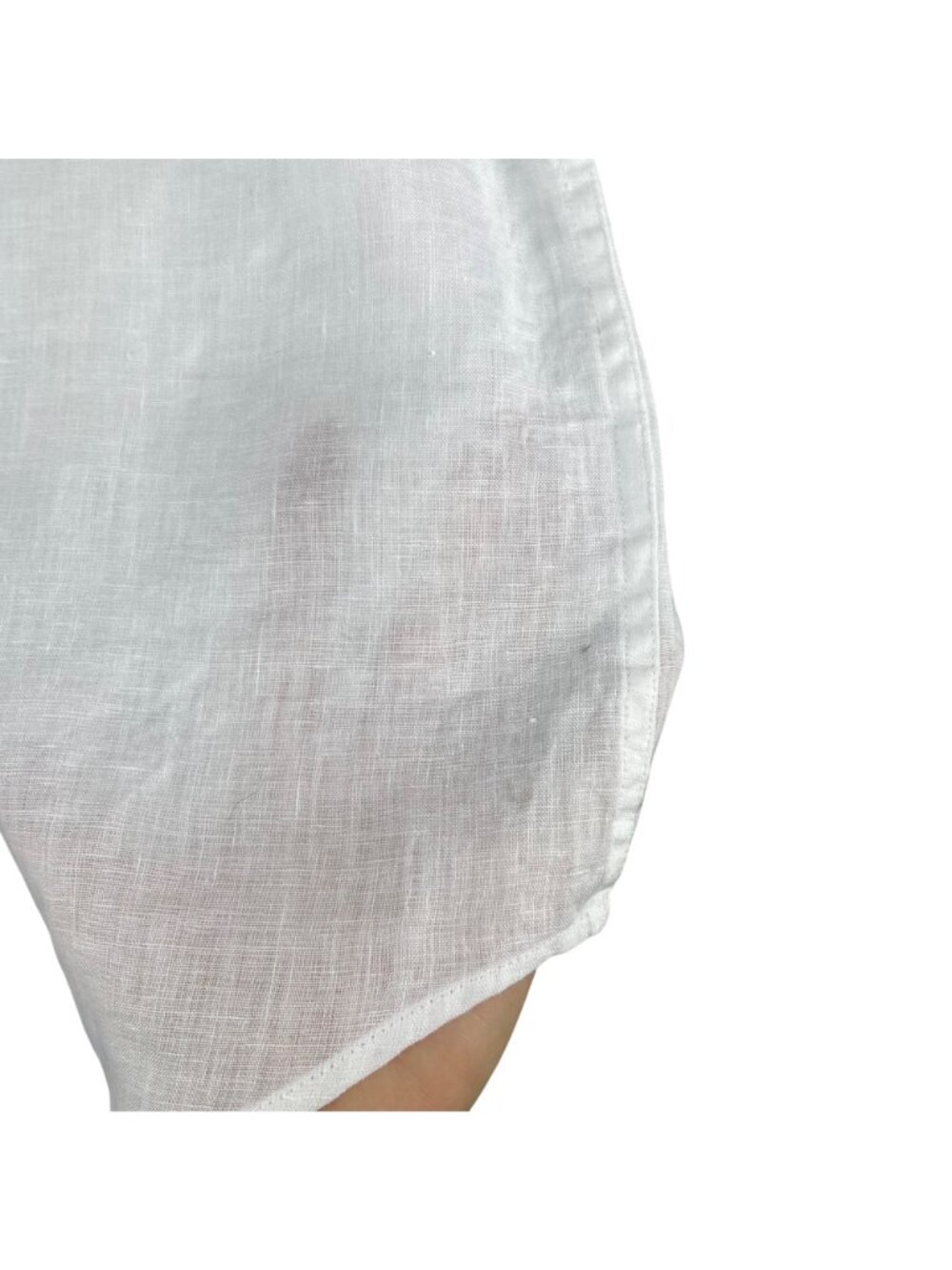 Garnet Hill 100% Linen Short Sleeve Button-Up Shirt Men's Large Resortwear White - Picture 6 of 12